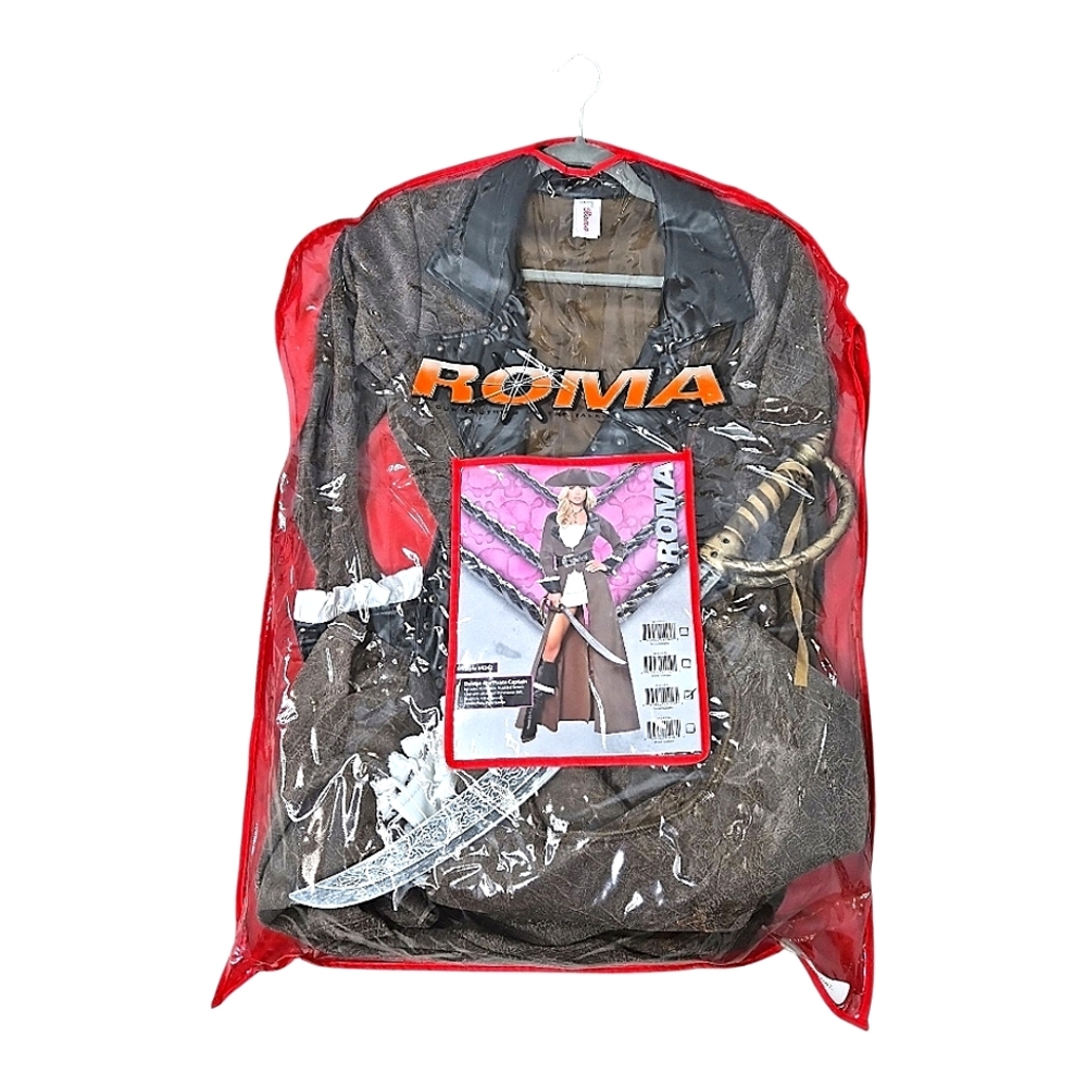 Deluxe 7pc Pirate Captain (Added Matching Skirt With Tassels) Size Large NWOT - Picture 4 of 14